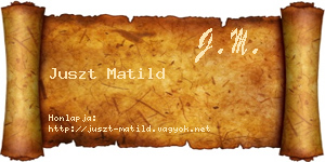 Juszt Matild névjegykártya